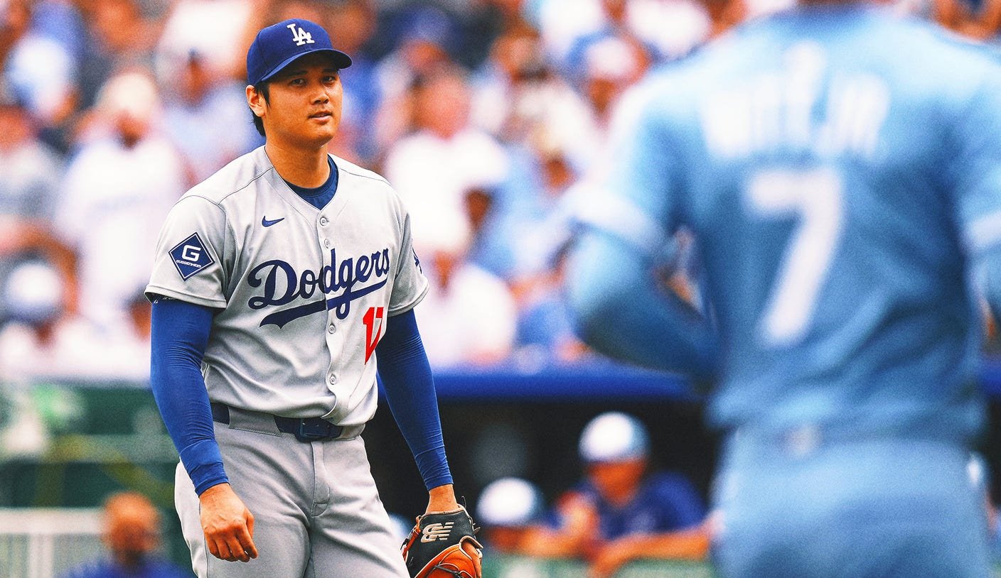 Dodgers’ Shohei Ohtani throws record heat but strikes out three times